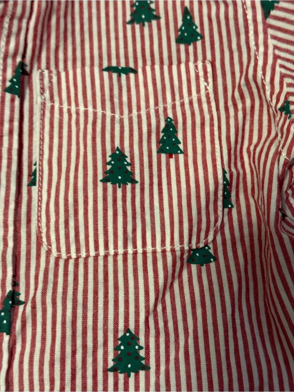 The Children’s Place Christmas Tree Button Up Shirt Toddler Boys 2T Striped